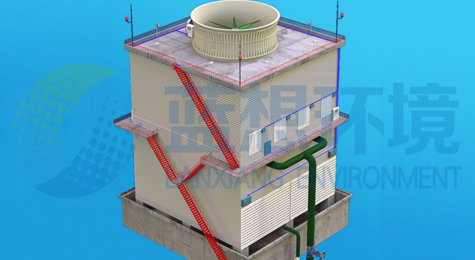 山東藍想消霧節水冷卻塔的主要組成部件。